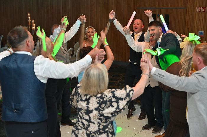 Packed dancefloor at a Webber Discos event