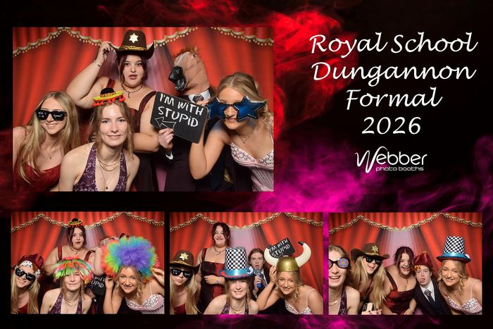 Webber photo booth print strip for a school formal