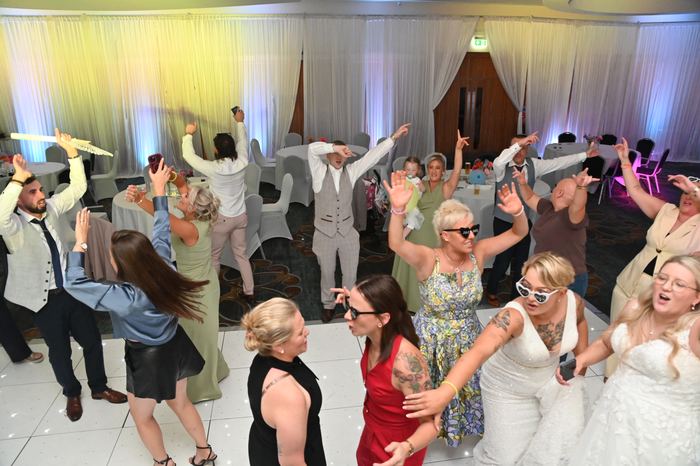 Packed dancefloor at a Webber Discos event
