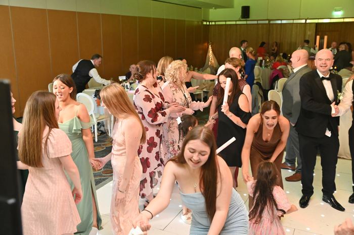 Packed dancefloor at a Webber Discos event