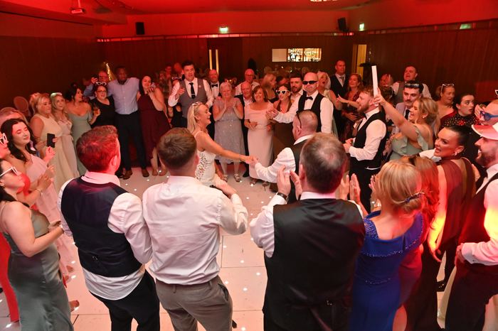 Packed dancefloor at a Webber Discos event
