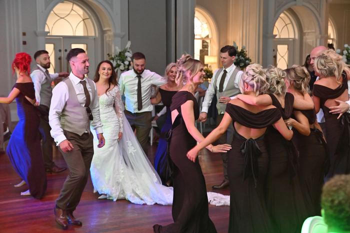 Packed dancefloor at a Webber Discos event