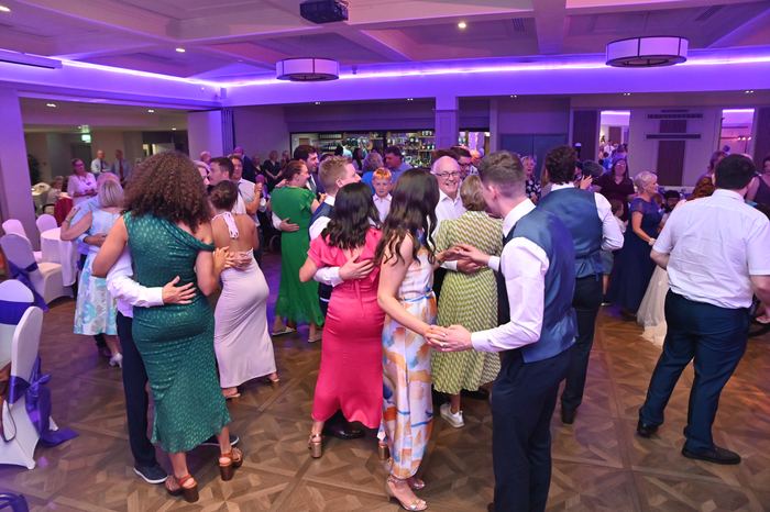 Packed dancefloor at a Webber Discos event