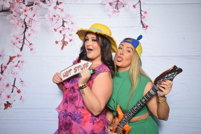 Guests in the Webber photo booth