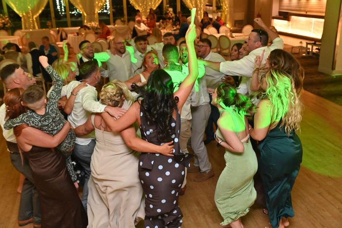 Packed dancefloor at a Webber Discos event