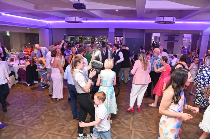 Packed dancefloor at a Webber Discos event