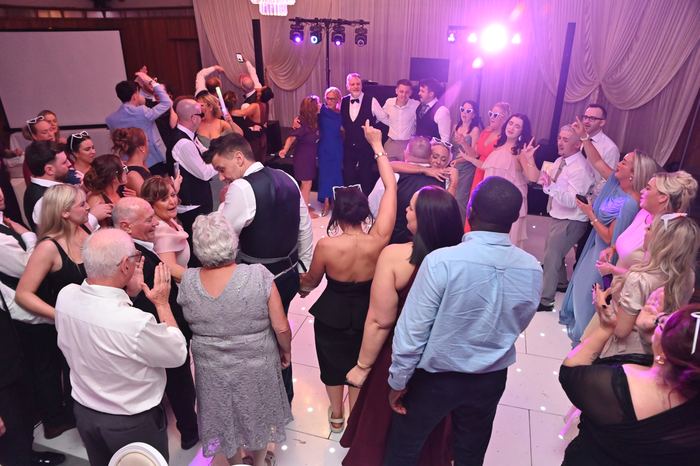 Packed dancefloor at a Webber Discos event