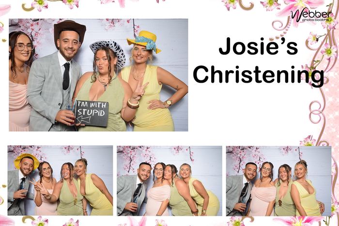 Webber photo booth print strip for a christening