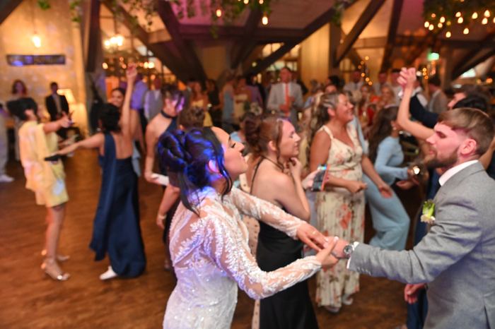 Packed dancefloor at a Webber Discos event
