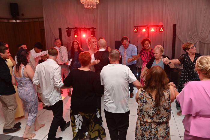 Packed dancefloor at a Webber Discos event
