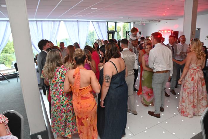 Packed dancefloor at a Webber Discos event