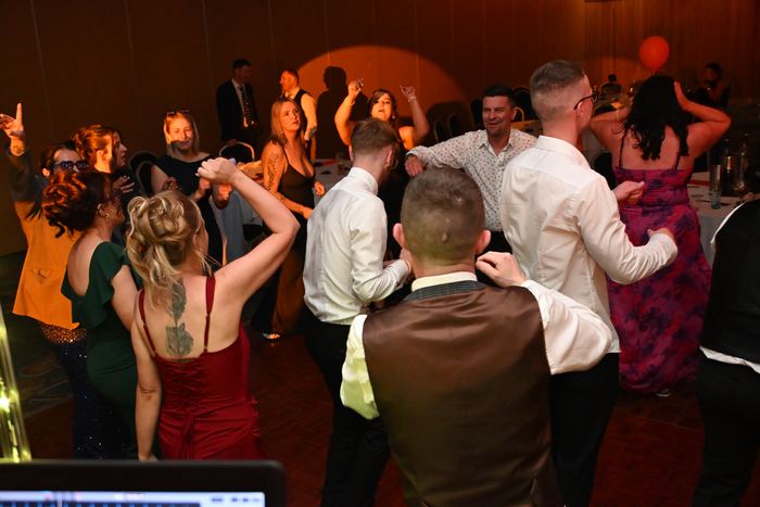 Packed dancefloor at a Webber Discos event