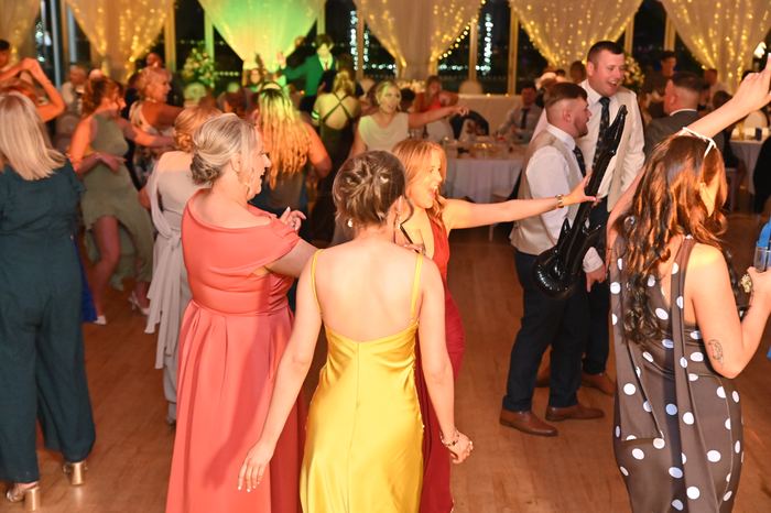 Packed dancefloor at a Webber Discos event