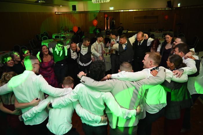 Packed dancefloor at a Webber Discos event