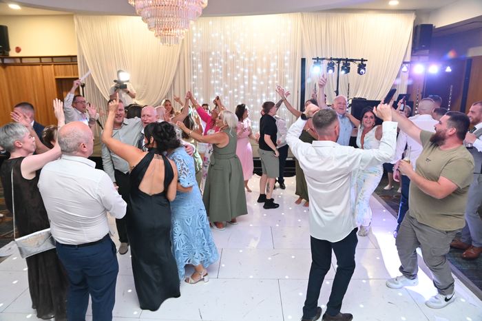 Packed dancefloor at a Webber Discos event
