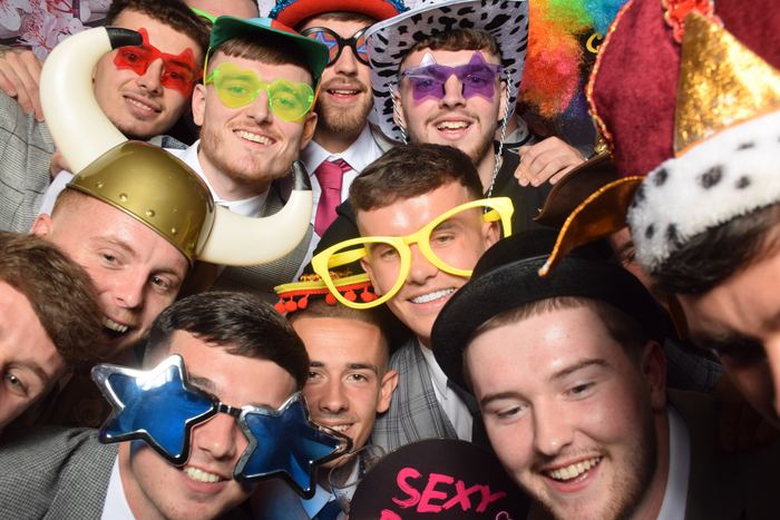 Guests in the Webber photo booth